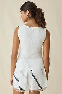 Jacquie The Label Norah Tie-Front Flyaway Tank Top