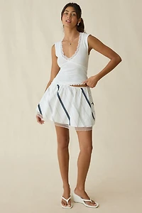 Jacquie The Label Norah Bias Patchwork Mini Skirt