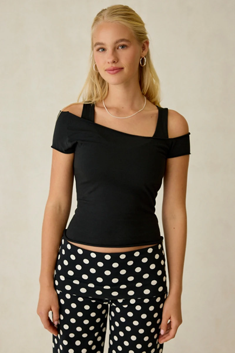 Out From Under Bec Asymmetric Cold Shoulder Tee