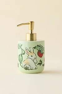 Strawberry Bunny Ceramic Soap Dispenser