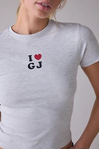 GUESS JEANS I Heart GJ Graphic Short Sleeve Baby Tee