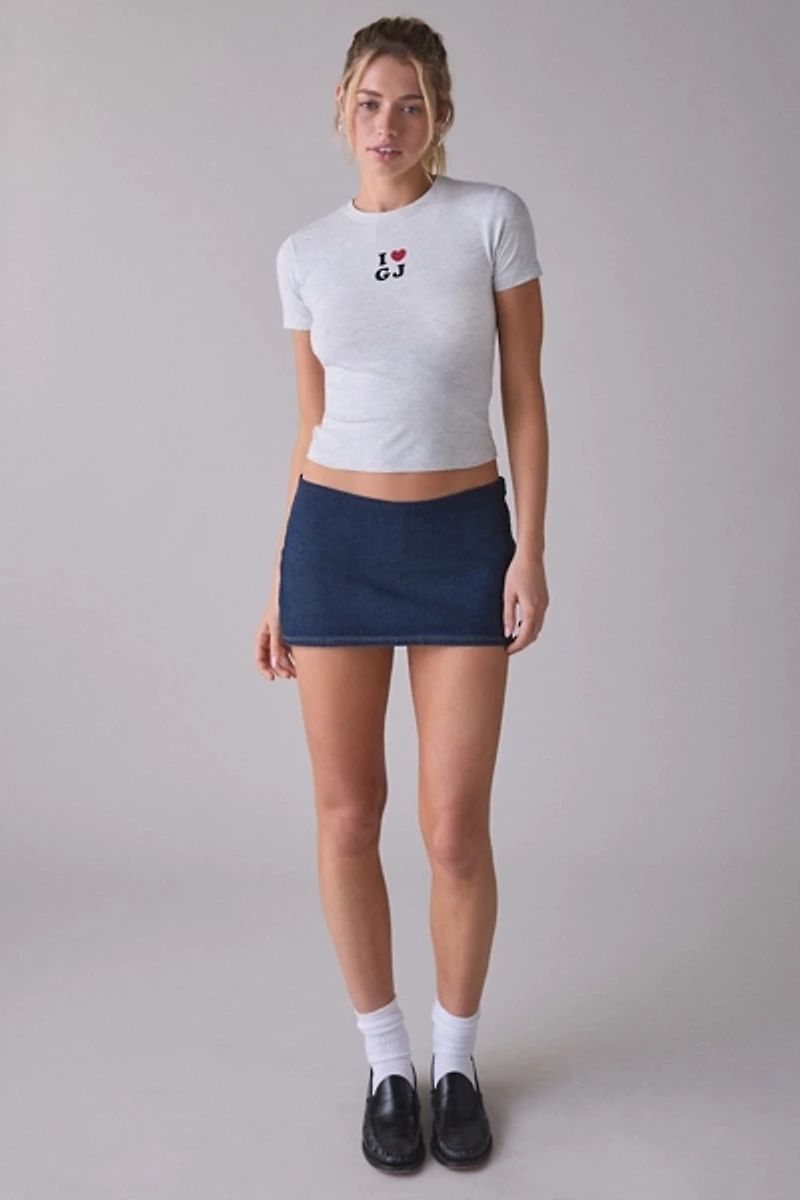 GUESS JEANS I Heart GJ Graphic Short Sleeve Baby Tee