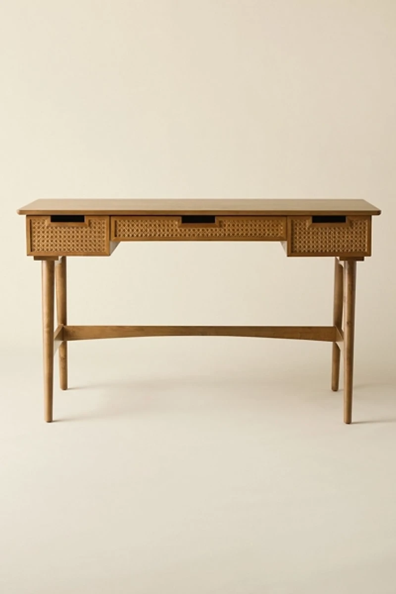 Anne Rattan 3-Drawer Desk
