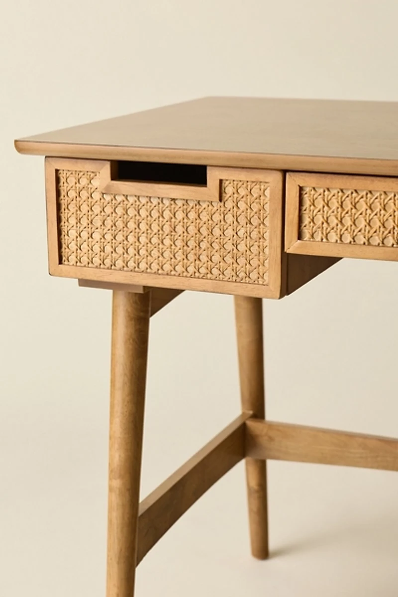 Anne Rattan 3-Drawer Desk