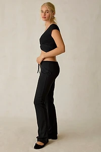 Out From Under Bec Low-Rise Slim Flare Pant