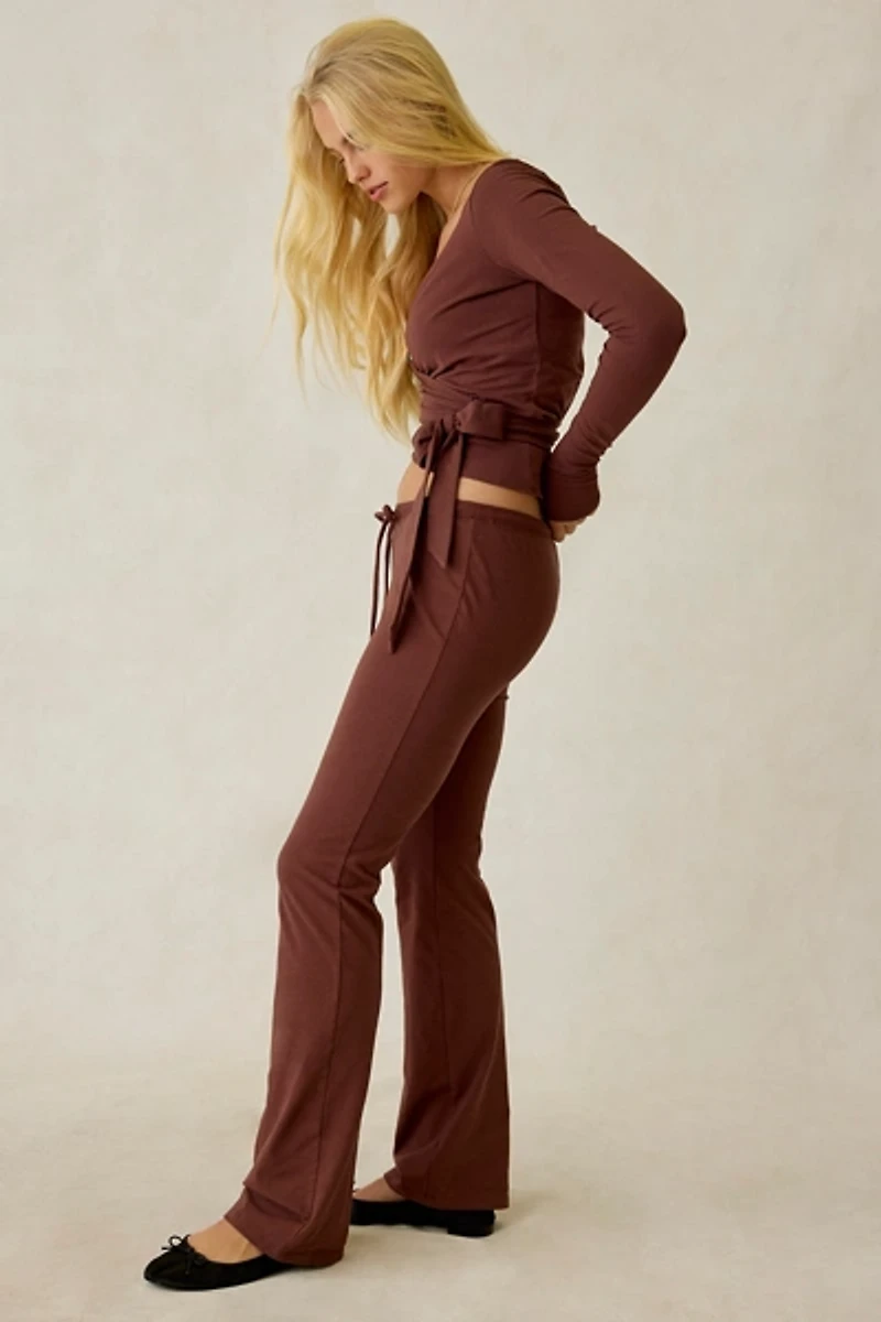 Out From Under Bec Low-Rise Slim Flare Pants