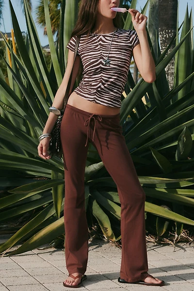 Out From Under Bec Low-Rise Slim Flare Pants