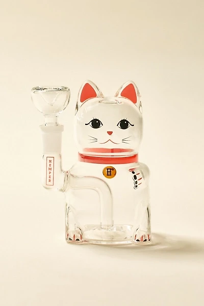 Hemper Lucky Money Cat Glass Vase