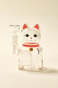 Hemper Lucky Money Cat Glass Vase