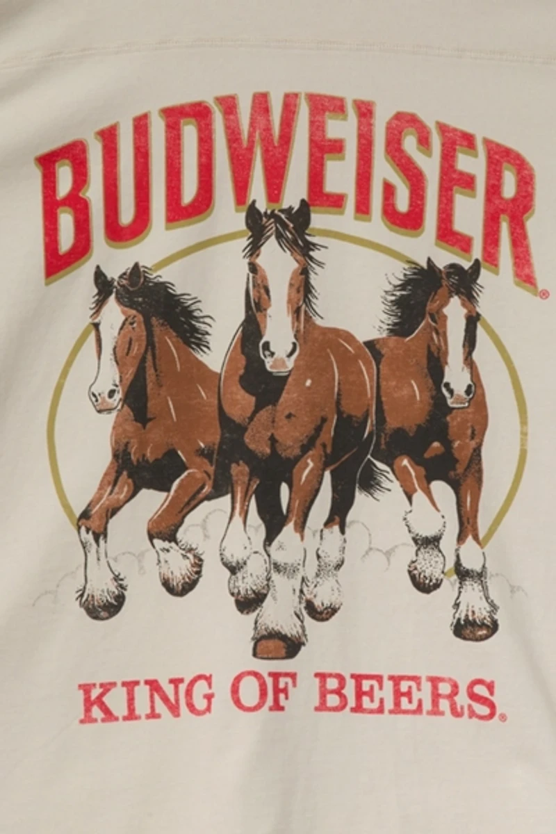 Junk Food Budweiser King of Beers Hockey Tee
