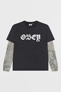 OBEY Camo Double Layer Long Sleeve Tee