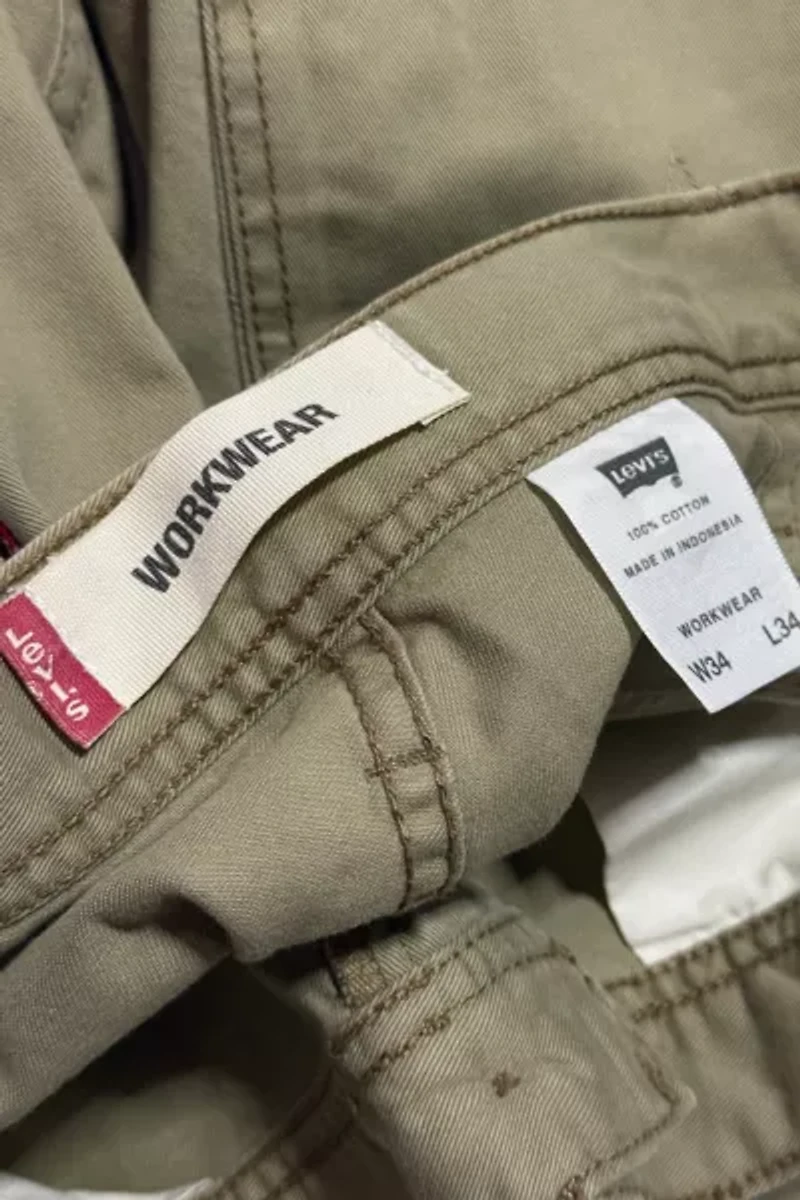 Vintage 1990's Levi’s® Workwear "baggy Bootcut" Belted Pants