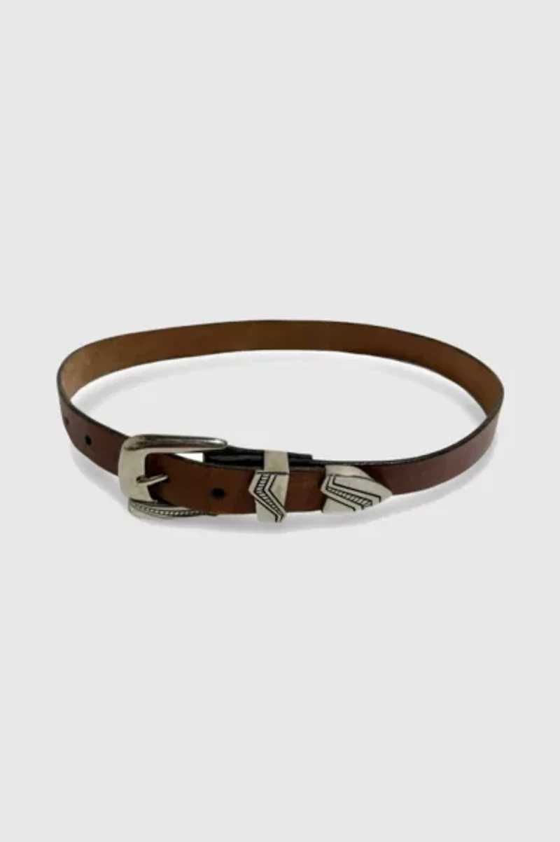 Vintage 1980's Western Custom Hand Made Hardware Leather Belt