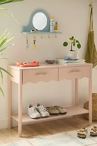 Daya Scallop Entryway Storage Console Table