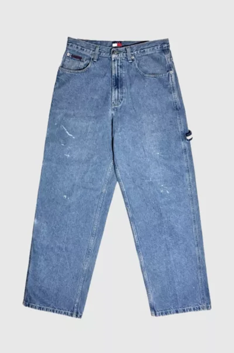 Vintage 1990's Tommy Hilfiger Light Baggy Carpenter Denim Jeans