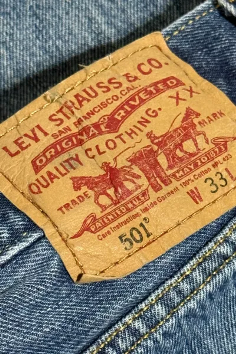Vintage 1990's Levi’s® 501 Straight Leg Light Denim Jeans