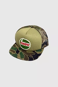 Vintage 1990's Castrol Racing Camo Trucker Hat