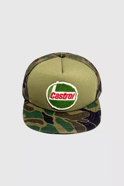 Vintage 1990's Castrol Racing Camo Trucker Hat