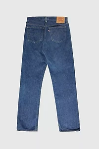 Vintage 1980's Levi’s® 501 White Overlock Dark Denim Jeans