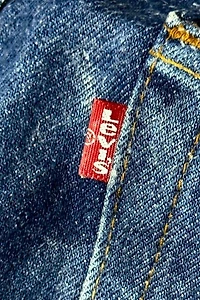 Vintage 1980's Levi’s® 501 White Overlock Dark Denim Jeans