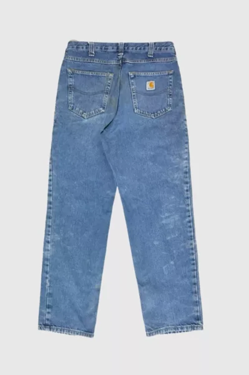 Vintage 1990's Carhartt Cloud Fade Light Workwear Denim Jeans