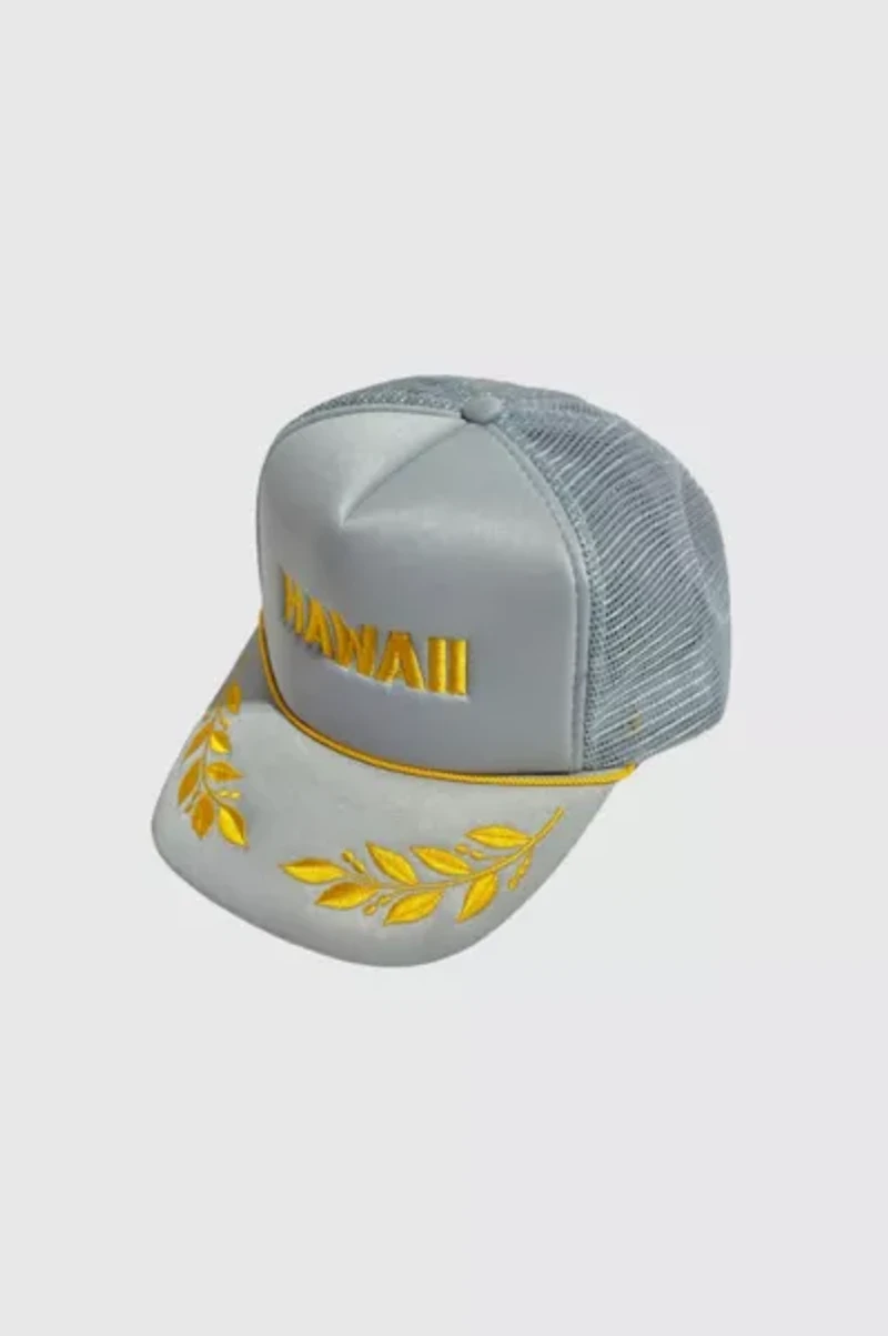 Vintage 1970's Hawaii Souvenir Laurel Trucker Hat