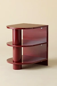Cam Lacquered 3-Tier Storage Side Table
