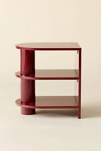 Cam Lacquered 3-Tier Storage Side Table