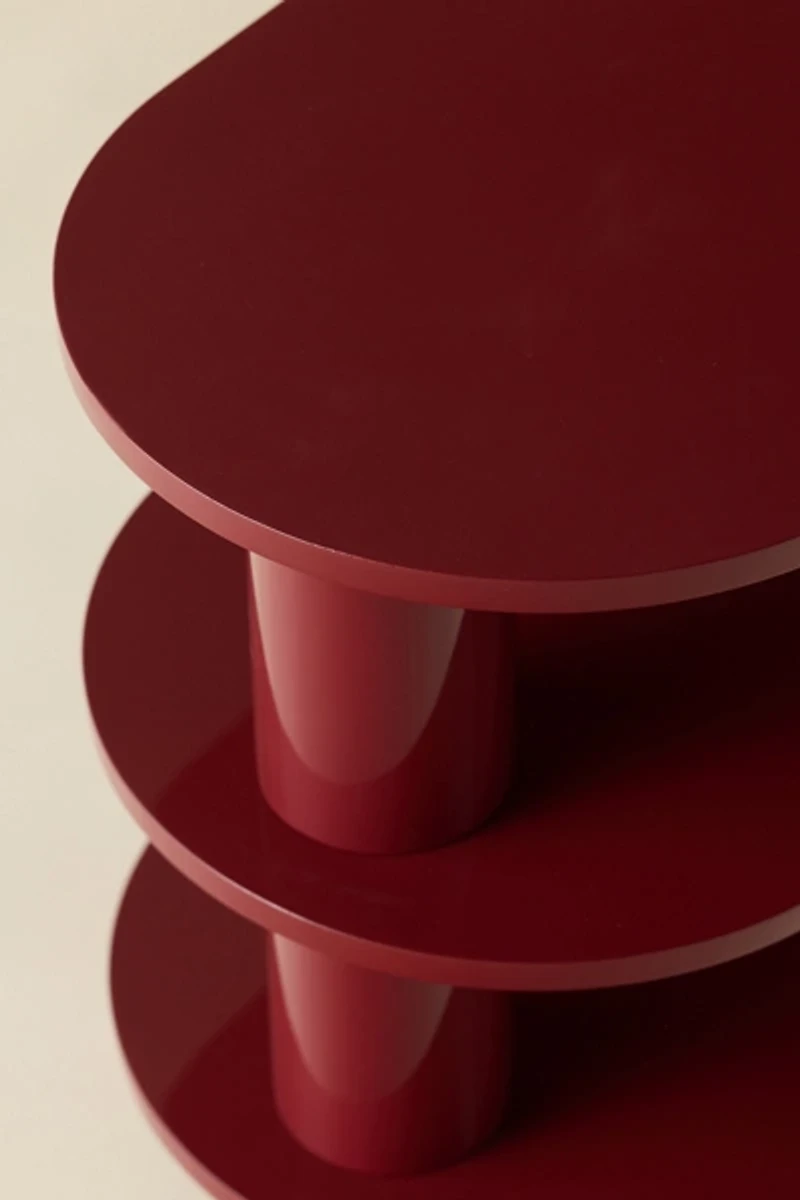 Cam Lacquered 3-Tier Storage Side Table