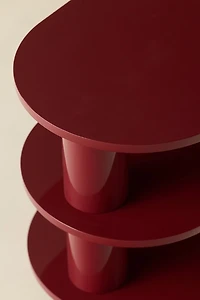 Cam Lacquered 3-Tier Storage Side Table