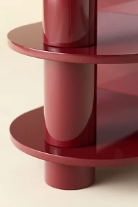 Cam Lacquered 3-Tier Storage Side Table