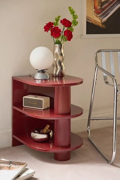 Cam Lacquered 3-Tier Storage Side Table