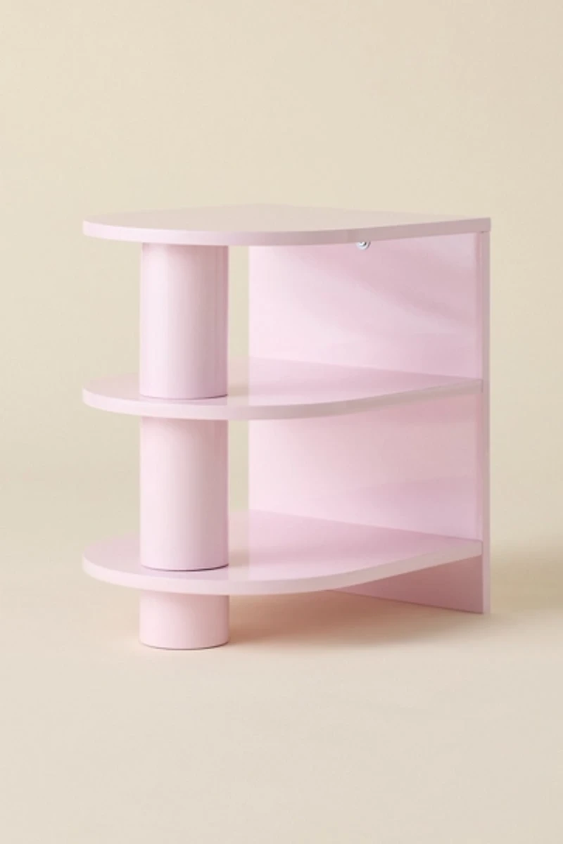 Cam Lacquered 3-Tier Storage Side Table
