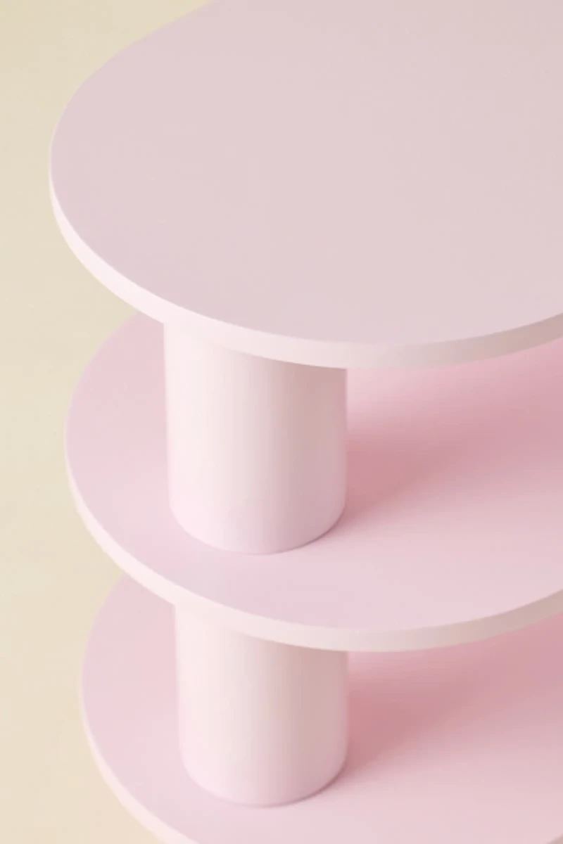 Cam Lacquered 3-Tier Storage Side Table