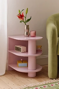 Cam Lacquered 3-Tier Storage Side Table