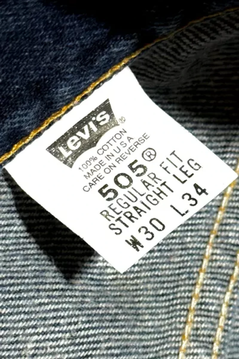 Vintage 1980's Levi’s® 505 Dark Wash Straight Leg Denim Jeans