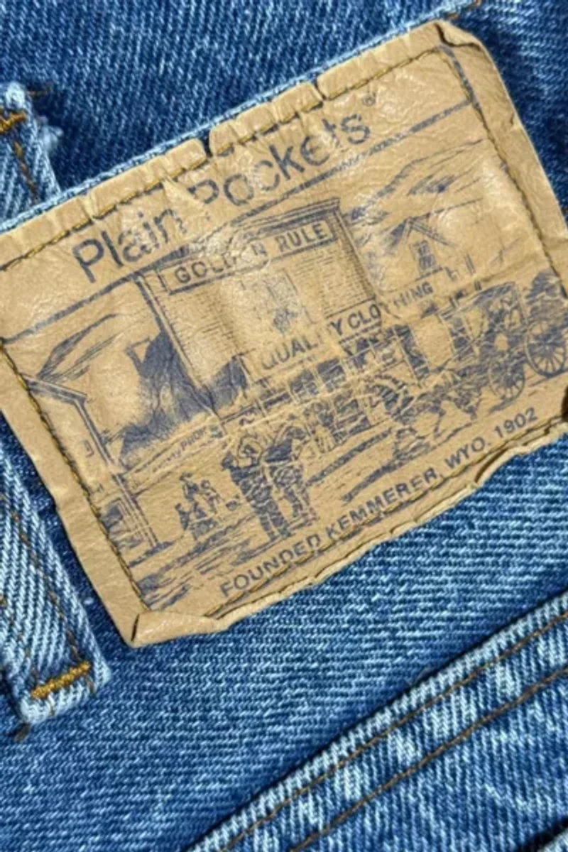 Vintage 1970's Penney's Plain Pockets Perfect Fade Western Bootcut Denim Jeans