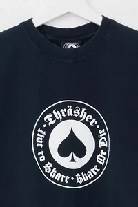 Vintage Y2K Distressed Thrasher Magazine Spade Graphic T-Shirt