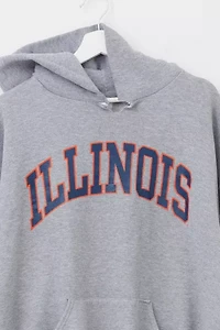 Vintage Y2K Distressed Russell Athletic Illinois Spell Out Pullover Graphic Hoodie Sweatshirt