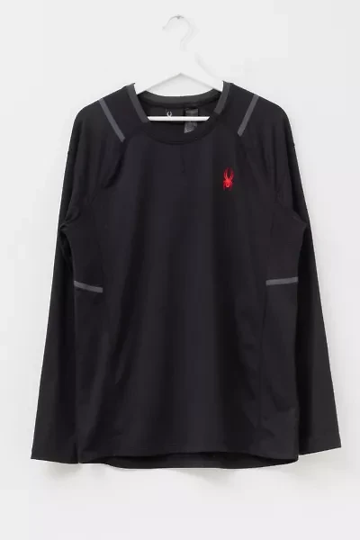 Vintage Y2K Spider Active Black Long Sleeve Athletic Shirt
