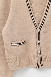 Vintage 1960s Natural Wool Button Up Cardigan Sweater
