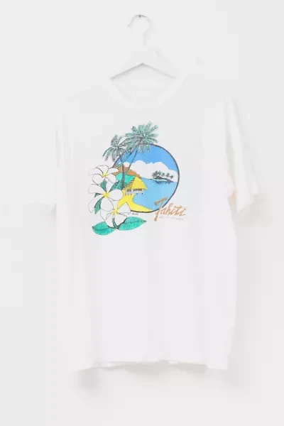 Vintage 1980s Distressed Tahiti Islands Graphic T-Shirt