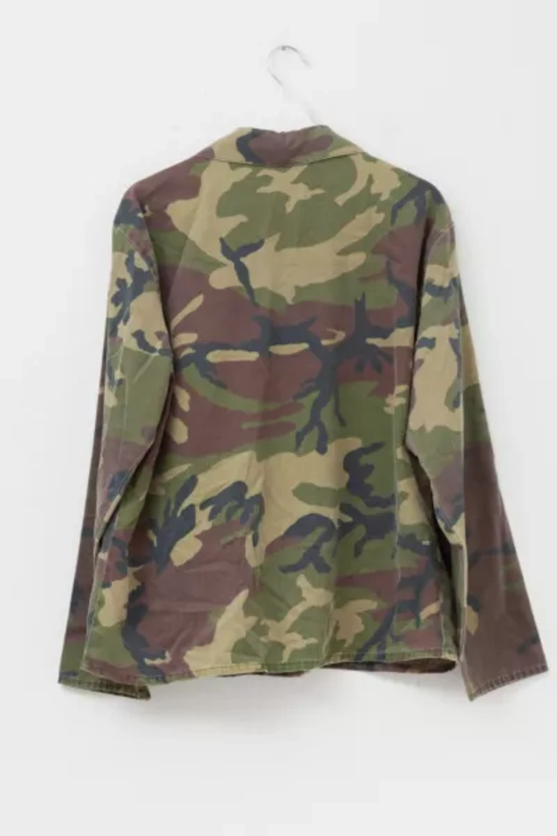 Vintage 1980s Distressed Camo Chore Jacket