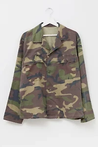 Vintage 1980s Distressed Camo Chore Jacket