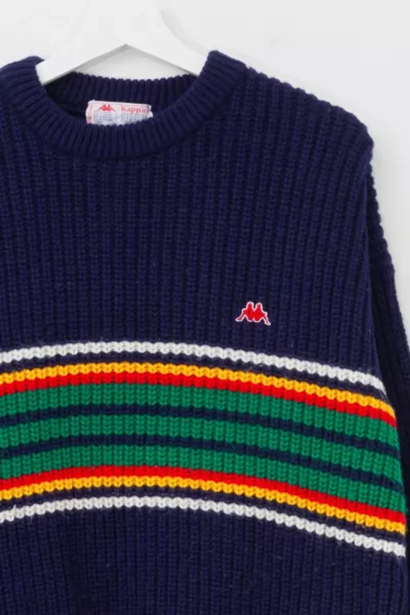 Vintage 1980s Kappa Cable Knit Pullover Sweater Made in Italy