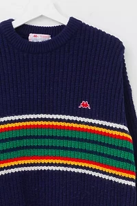 Vintage 1980s Kappa Cable Knit Pullover Sweater Made in Italy