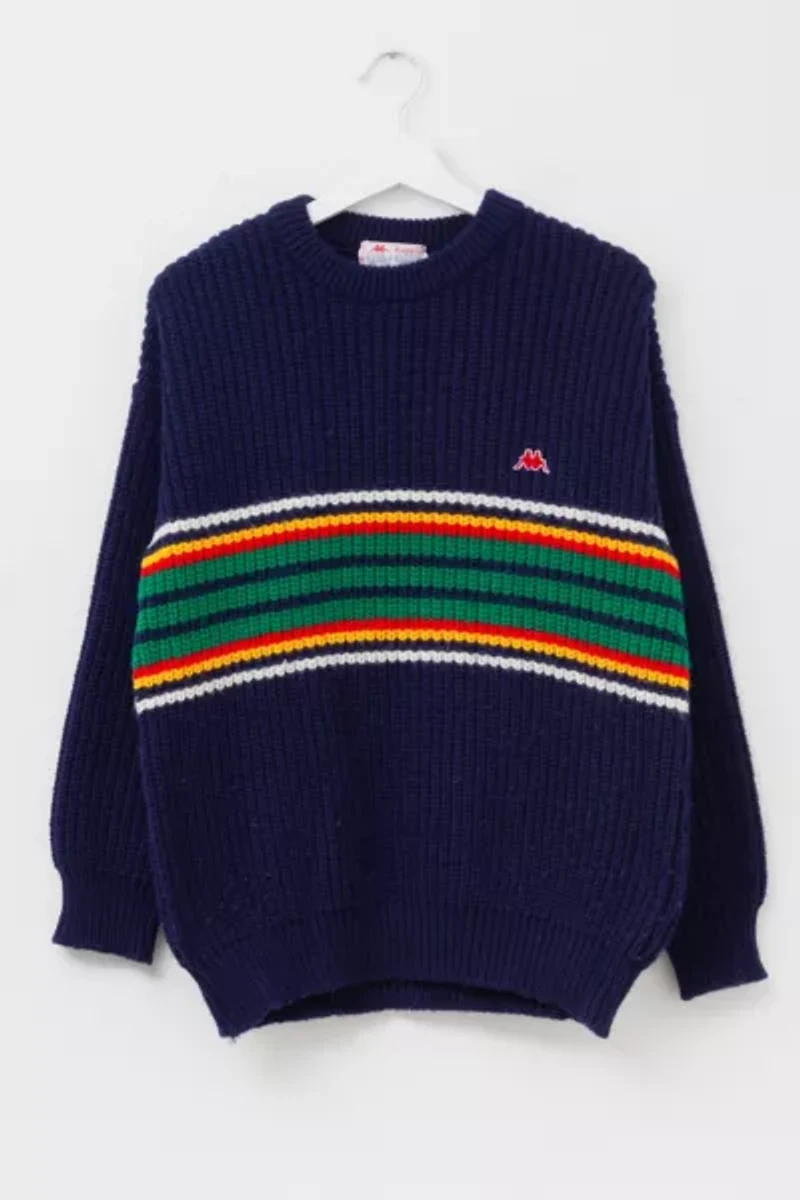 Vintage 1980s Kappa Cable Knit Pullover Sweater Made in Italy