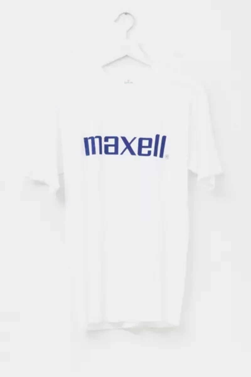 Vintage 1980s Maxell Spell Out Graphic T-Shirt Made in Japan
