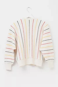 Vintage 1980s Rodier Paris Striped Cardigan Sweater