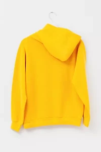 Vintage 1980s Russell Athletic Spell Out Yellow Hoodie Sweatshirt Made in USA